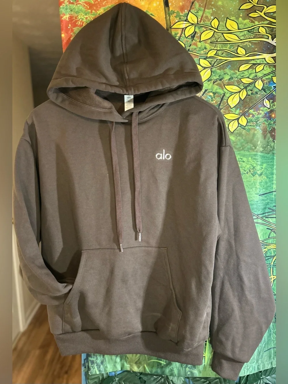 Alo Olive Green Hoodie & Black Alo Biker Short Set ~ ALL IN ONE